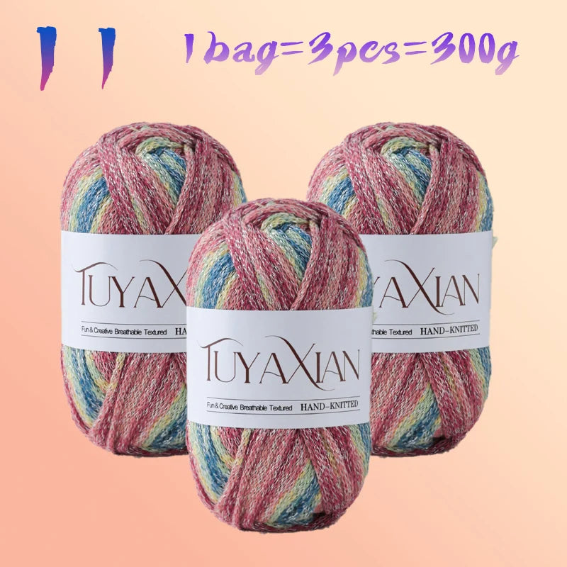 Yarn, Starlight Glitter Effect for Crochet Bags, Hats, Cushions & Crafts