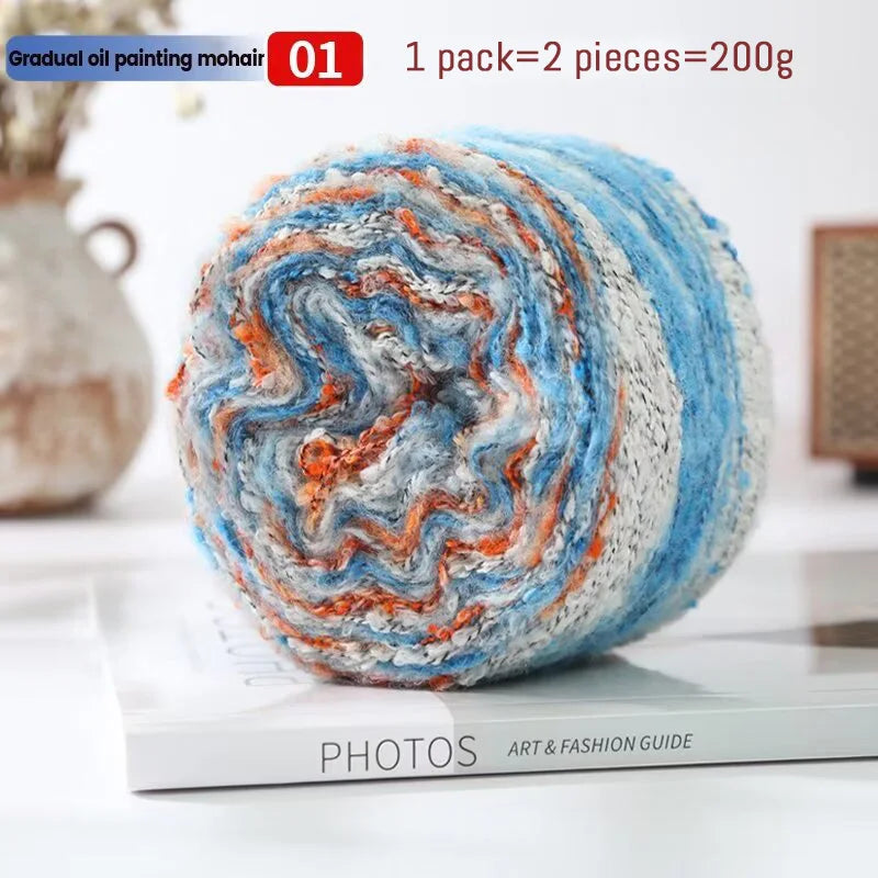 Yarn, Painterly Rainbow Gradient for Sweaters, Coats, Gloves & Scarves