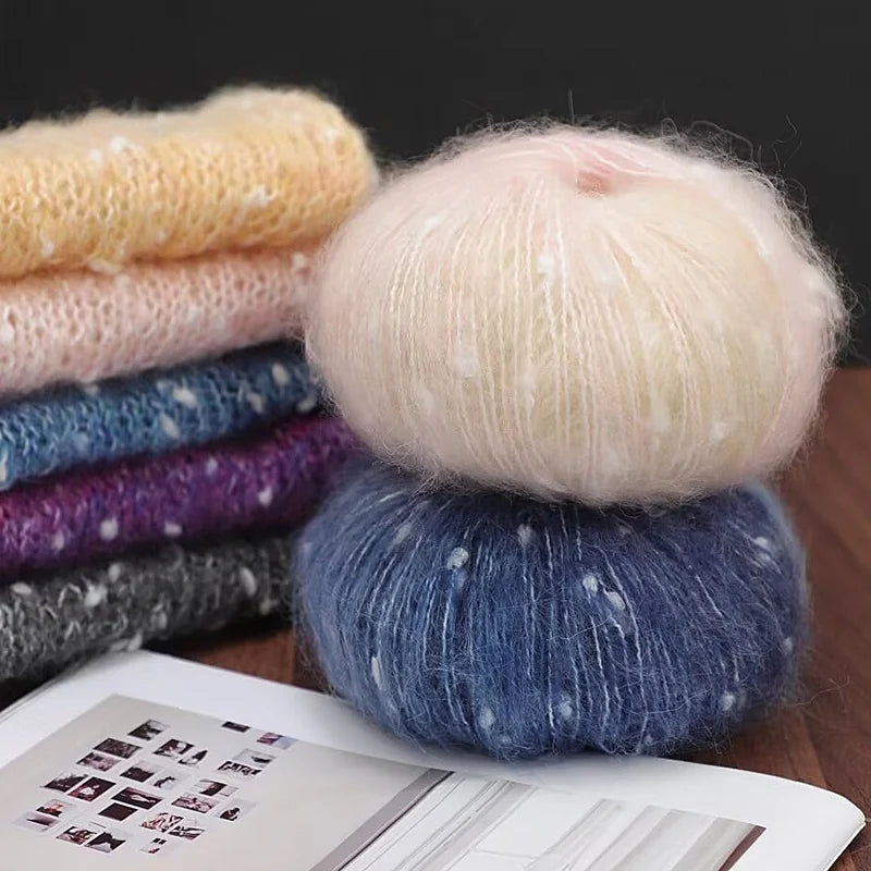 Yarn, Colorful Snow-Dot Effect for Knitting Sweaters, Hats, Scarves & Vests