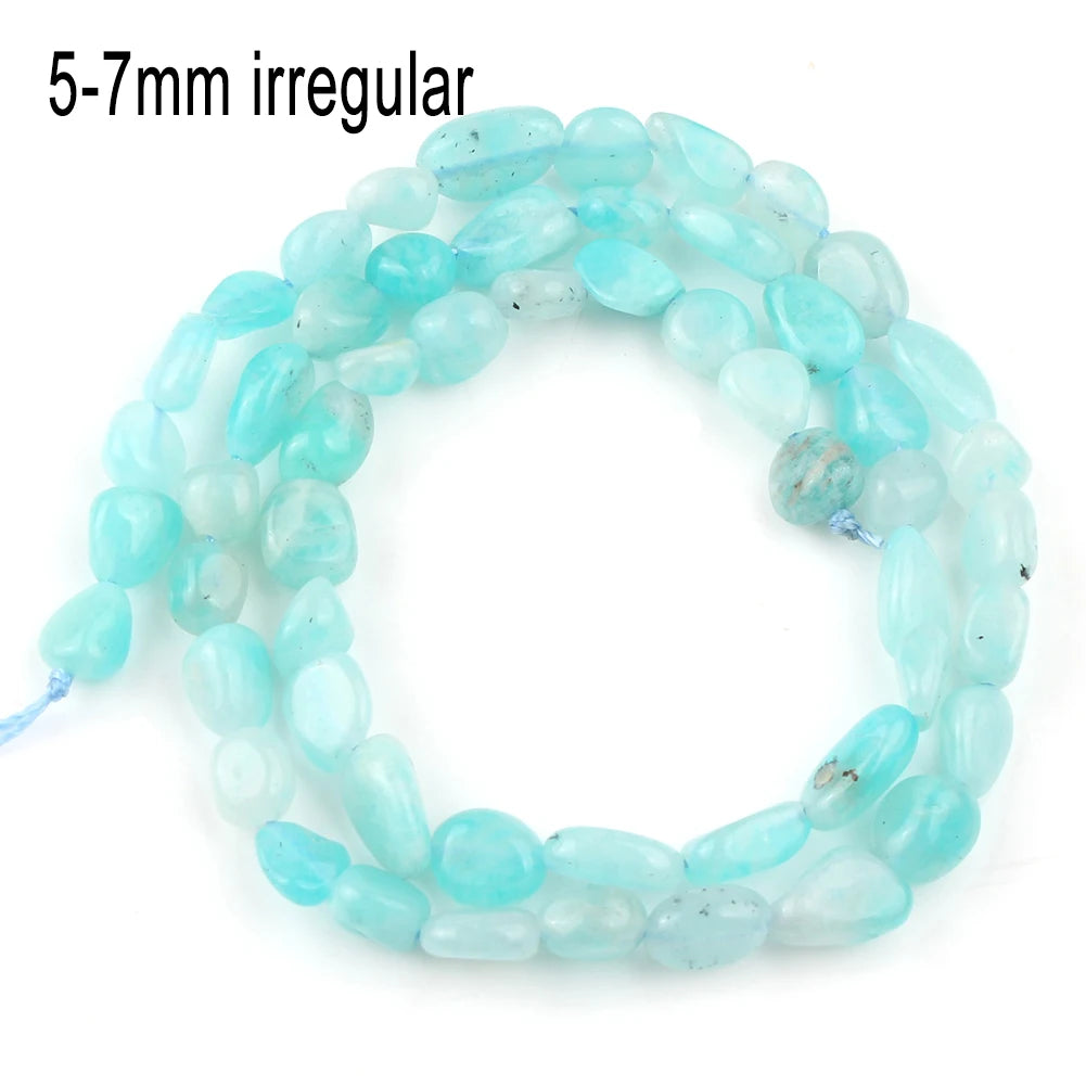 Stone Beads Amazonite-Style Faceted Mixed Shapes for DIY Jewelry Making