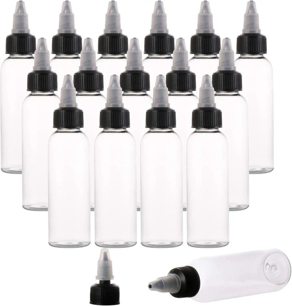 Dropper Bottles Empty PET Plastic Twist-Top Dispensing Containers 5 Pack