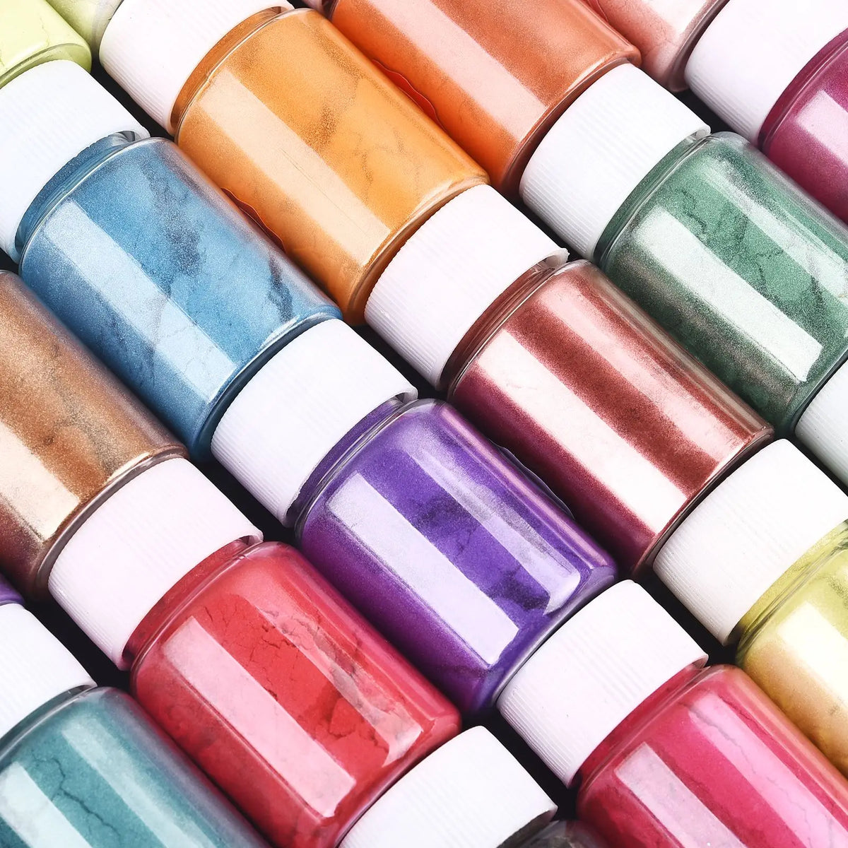 Pearlescent Mica Pearl Powder 10g — 24 Colors for Resin, Candles & Crafts