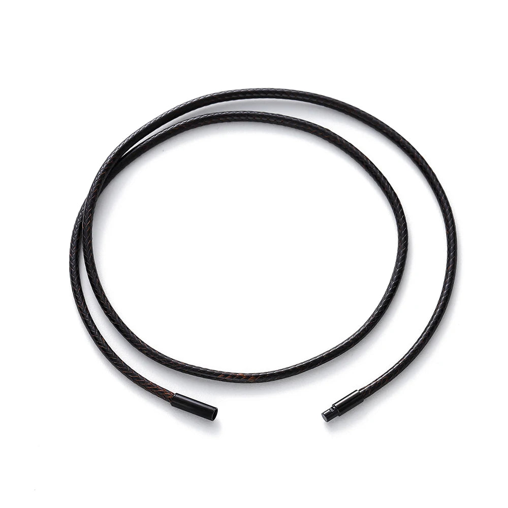 Necklace Cords Black Brown Braided Waxed Clasp DIY Jewelry Making Craft Supplies