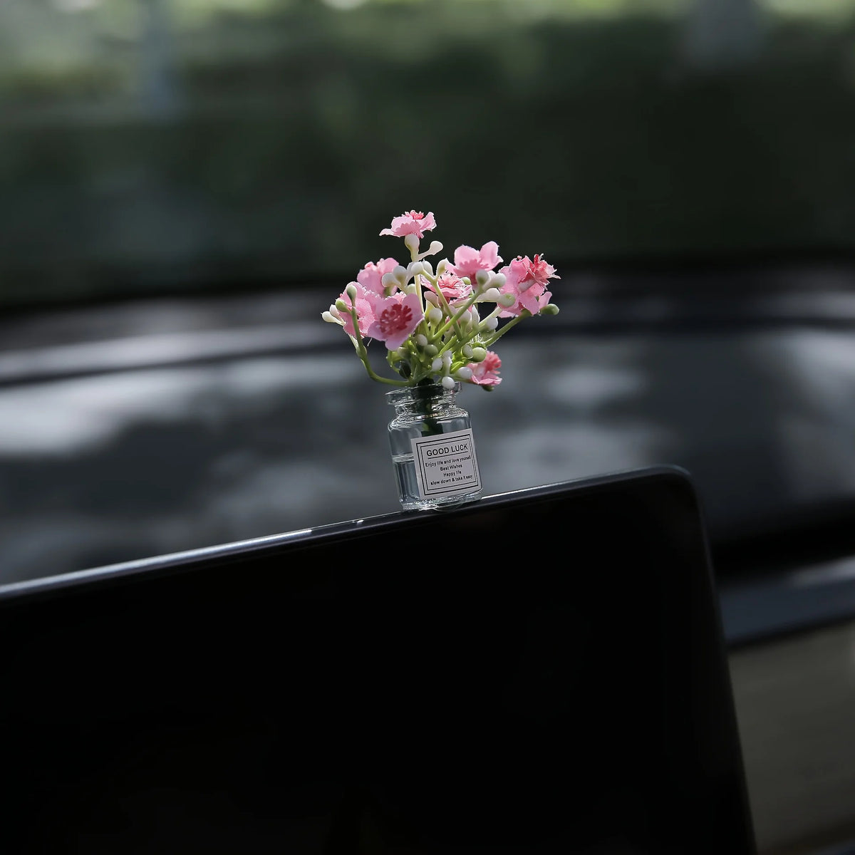 Delicate Miniature Potted Flowers Assorted Car Dashboard Ornament Decoration
