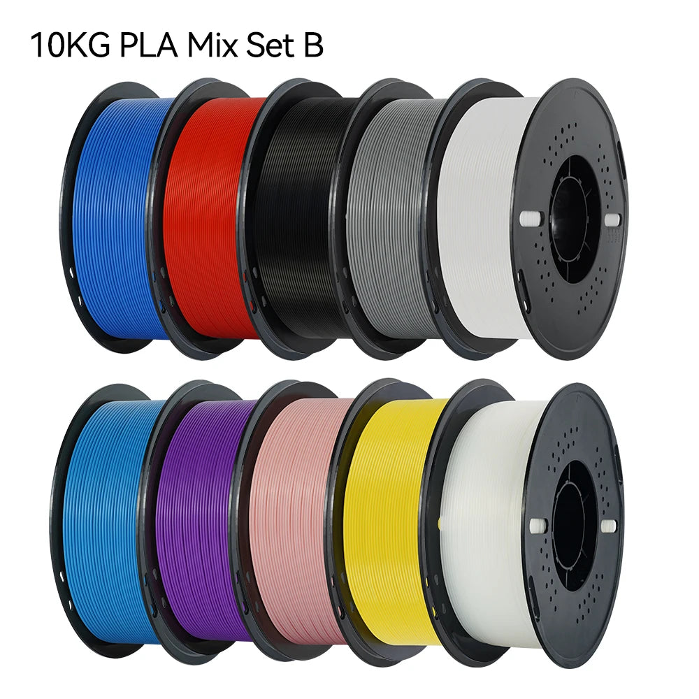 KINGROON 10KG/22LBS Multicolor PLA Filament 1KG/Roll 1.75mm For 3D Printer Material for 3D Printing 3D Printer Filament Free Shipping