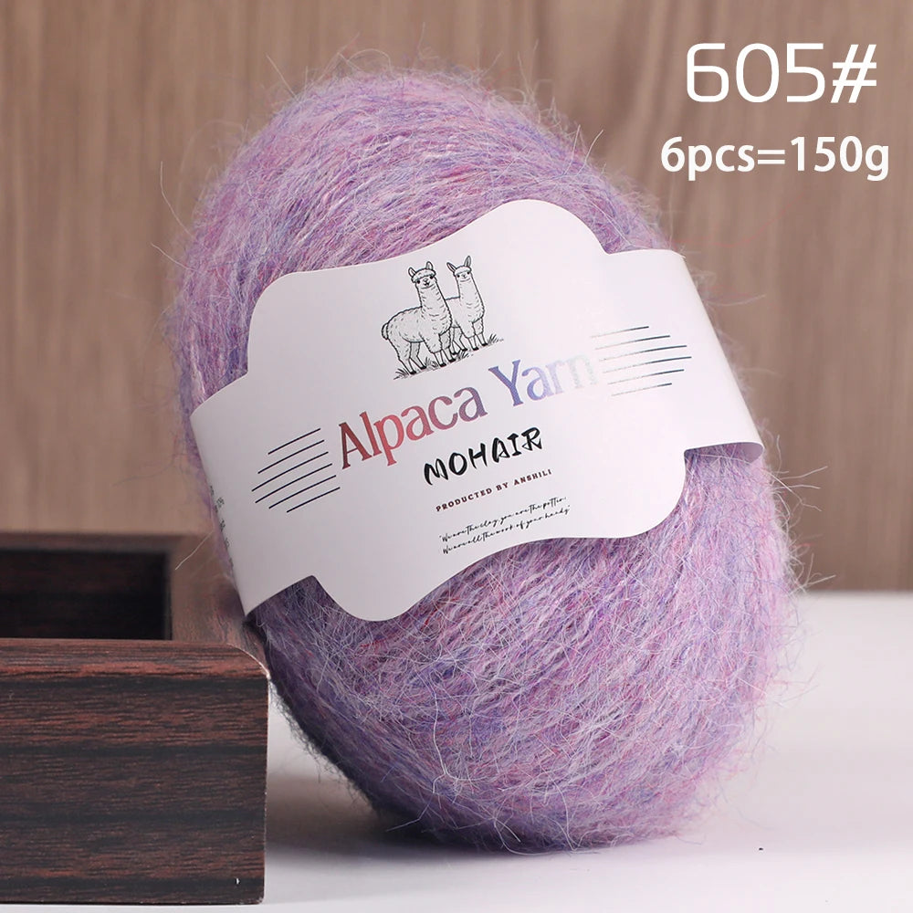 Yarn, Solid Color Long-Pile for Sweaters, Gloves, Hair Ties & Shawls