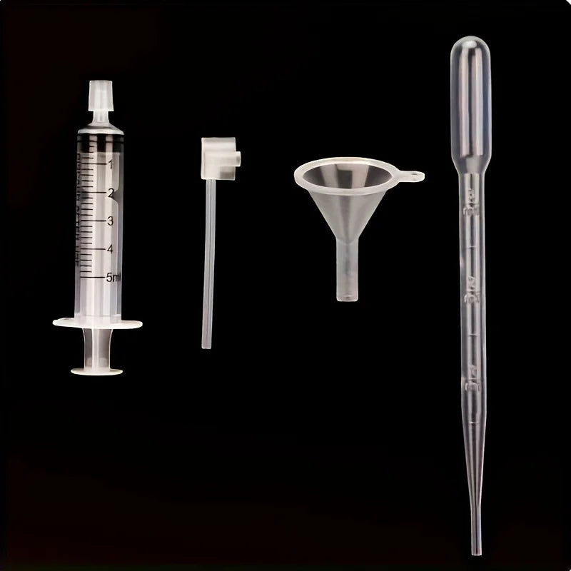 Perfume Refill Tool Set Plastic Funnels Pipettes Droppers and Syringes