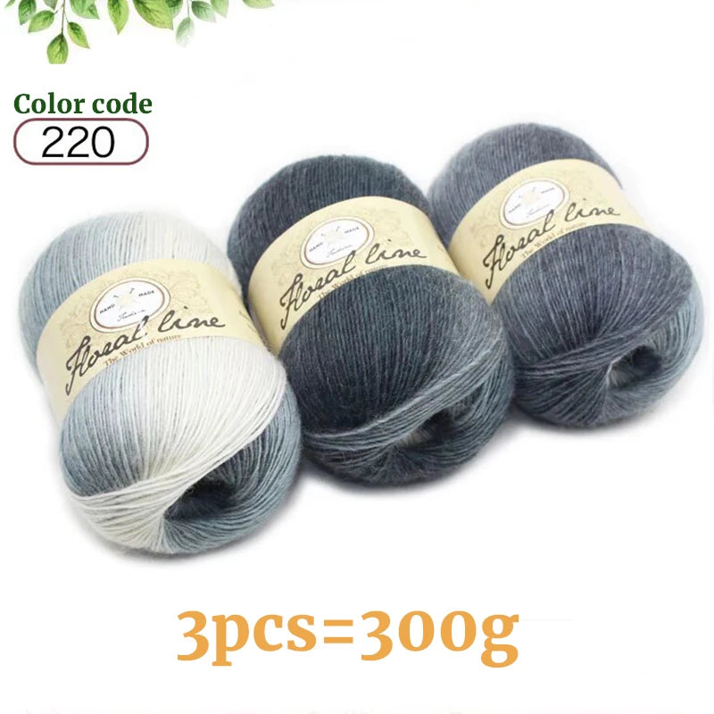 Yarn, Rainbow Variegated for Crochet Shawls, Scarves, Hats & Sweaters