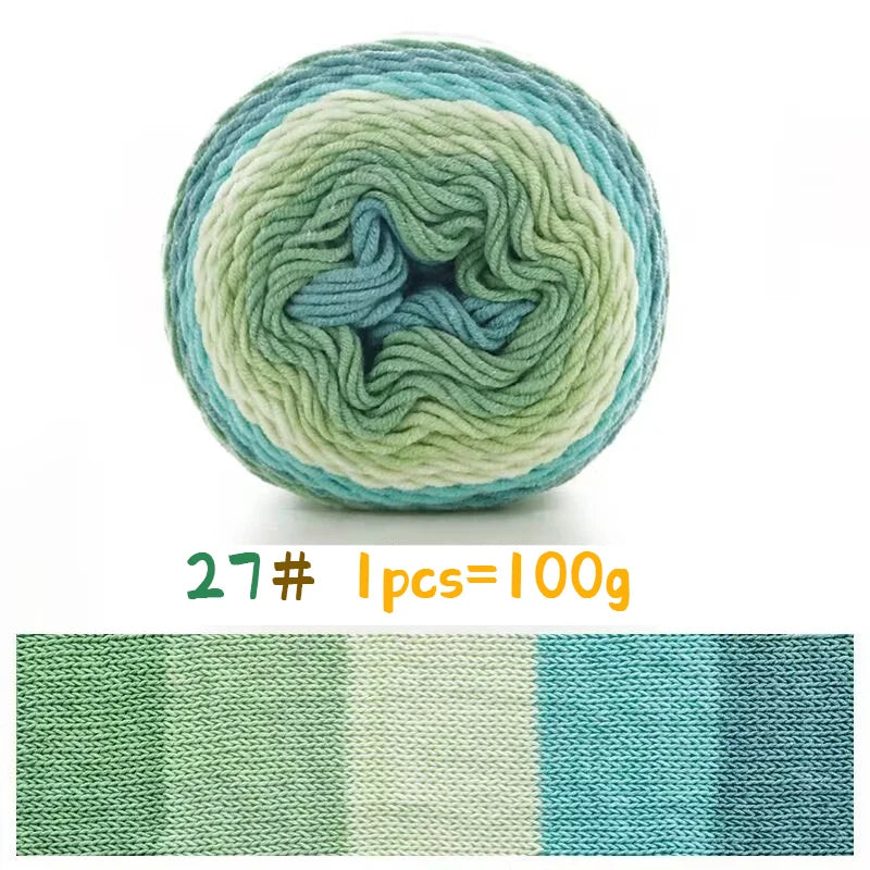 Yarn, Rainbow Variegated for Sweaters, Scarves, Blankets & Doll Crafts