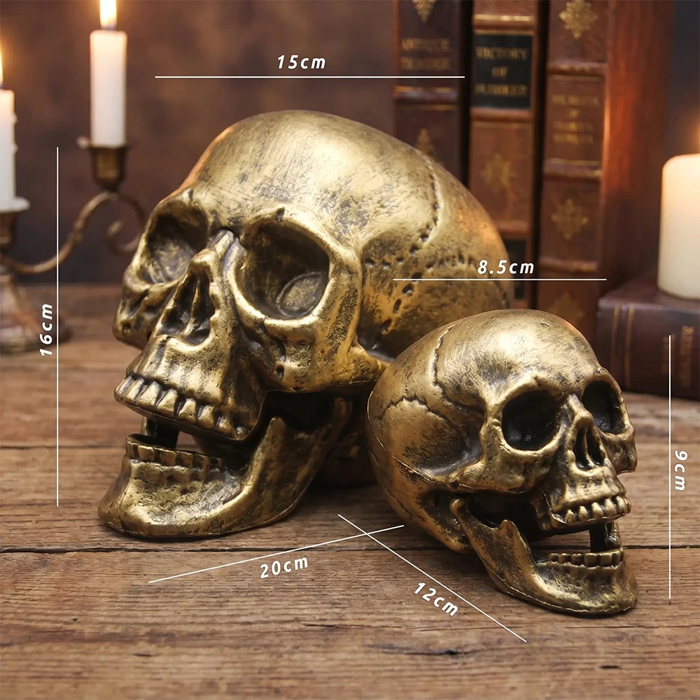 Plastic Skull Head Realistic Skull Skeleton Head for Halloween Party Home Garden Lawn Decor Haunted House Horror Decoratio Props