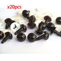20/50pcs of safety eyes suitable for Doll | Taxidermy with washers 8-20mm brown plastic safety eyes crochet enthusiasts safety eyes