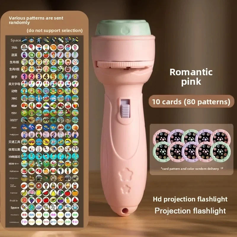 Projection Flashlight Kids Toy Christmas Santa Reindeer Bedtime Gift