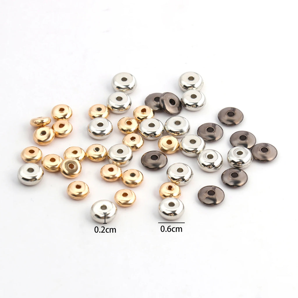 CCB Spacer Beads Flat Round Wheel Shapes for DIY Jewelry Making Craft Beads