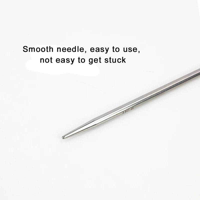 Knitting Needles, LOOEN Stainless Steel Circular for Scarves & Sweaters