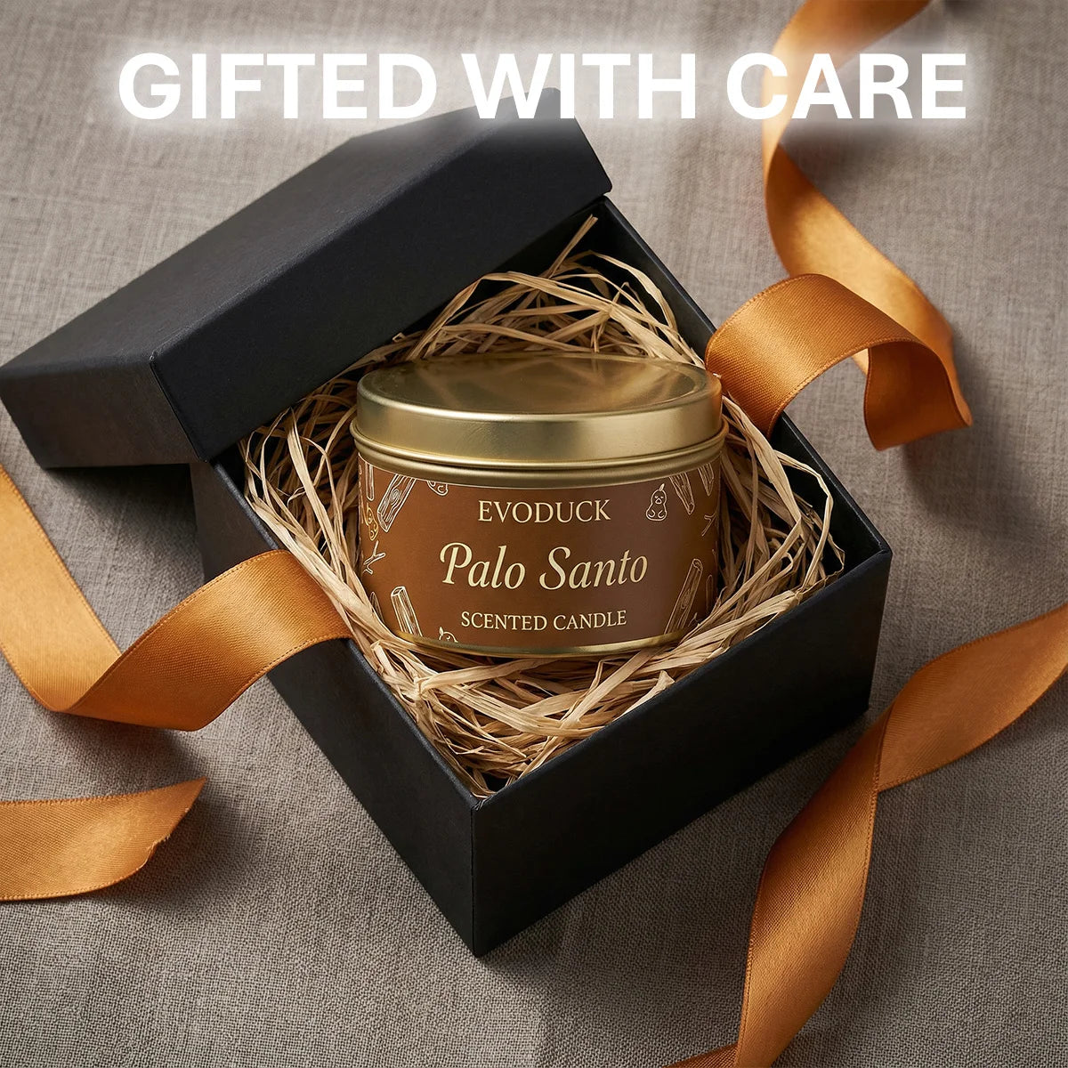 Scented Soy Wax Candles EVODUCK Palo Santo Sage Rose & Citronella