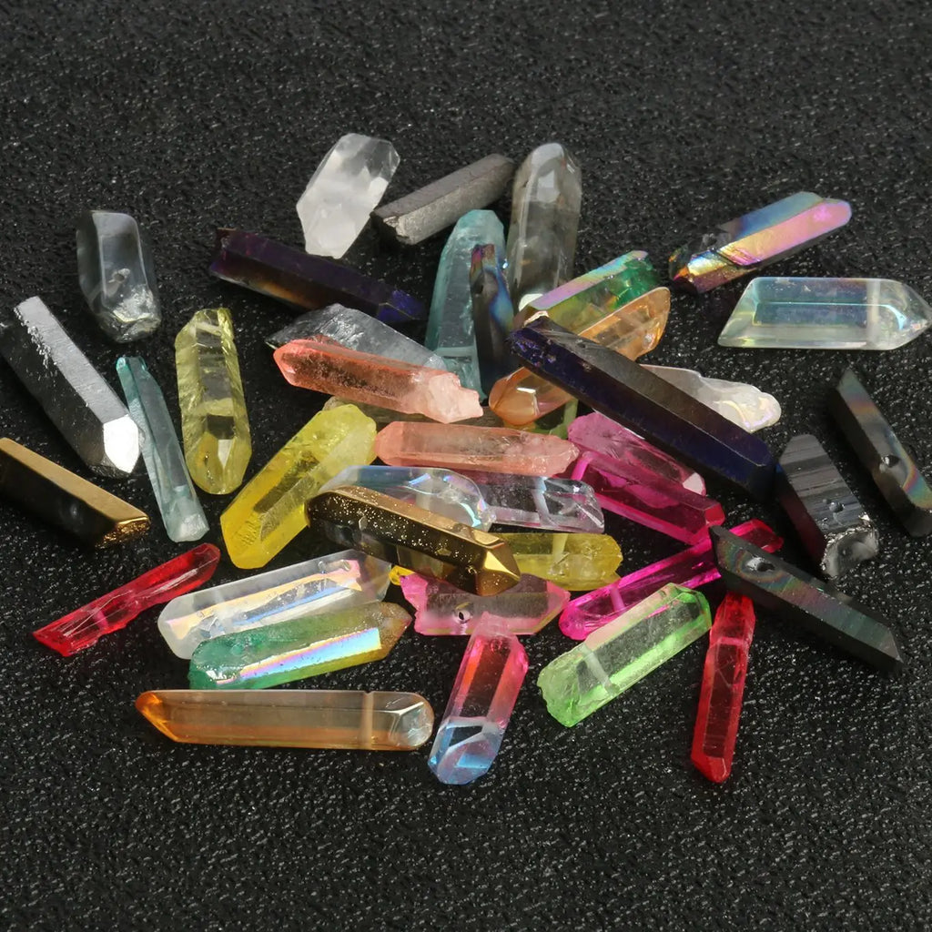 Stone Beads Quartz-Style Top-Drilled Point Sticks for DIY Jewelry Making