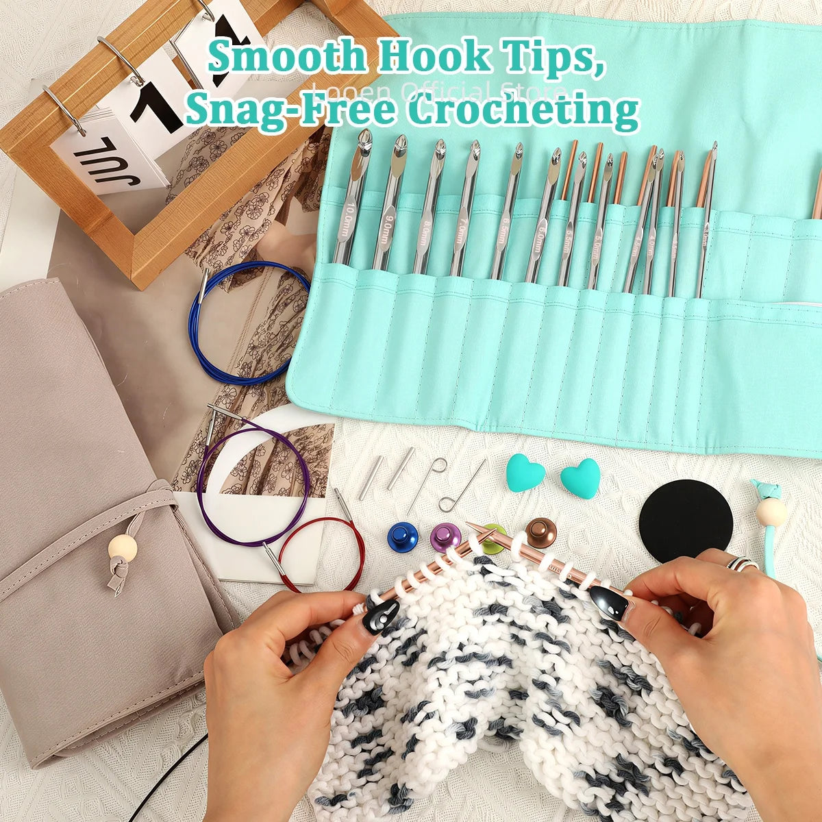 Crochet Hooks, Detachable Set with Storage Bag for Handmade Yarn Projects