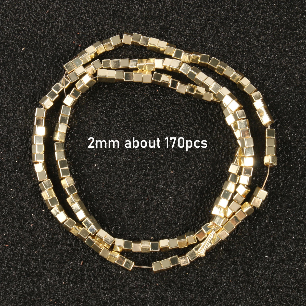 Stone Beads Gold-Tone Hematite-Style Mixed Shapes for DIY Jewelry Making