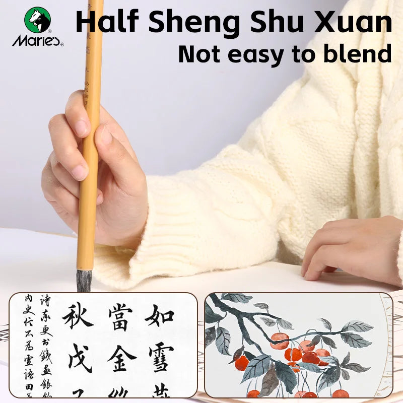 Marie's Rice Paper 120 Sheets, Half Sheng Xuan for Calligraphy & Art