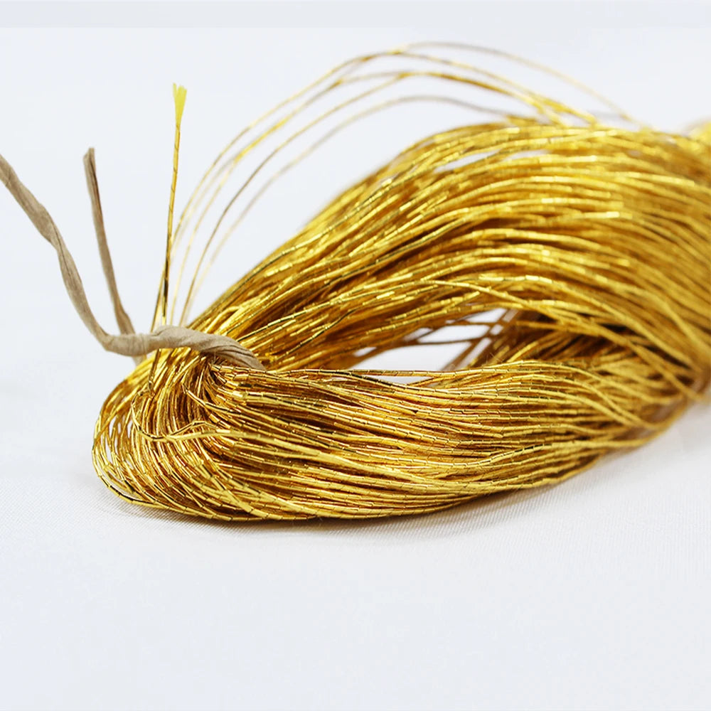 Embroidery Thread, Gold-Colored for Handmade Needlework & Stitching Crafts