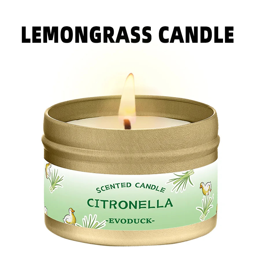 Citronella Candle Outdoor, Lemongrass Scented Candle for Patio Balcony Garden Camping Picnic Summer Party Long Lasting Tin Decor
