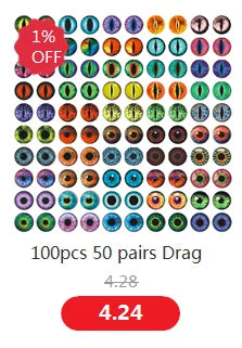50 pairs Dragon Eyes Cat Premium Quality Replacement Accessory