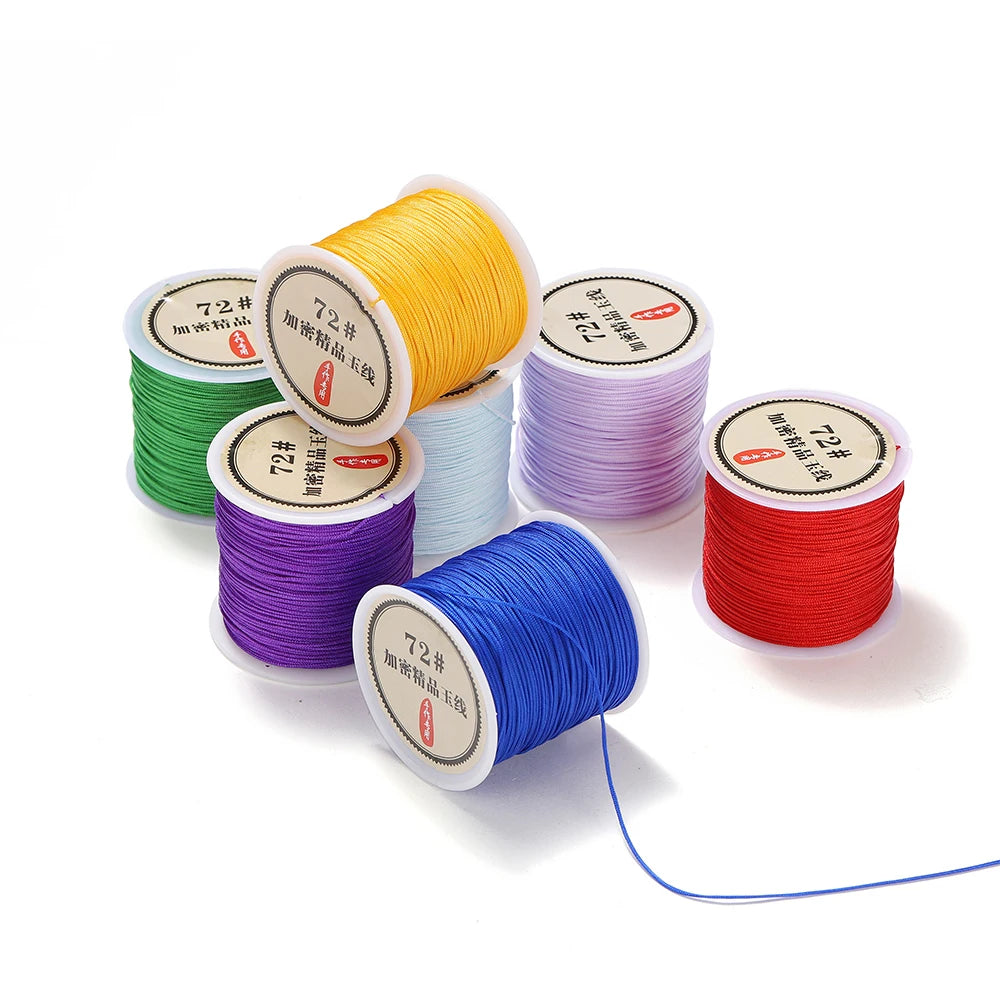 Beading Cord Nylon Chinese Knot Bracelet Braided String Tassel Craft Supplies