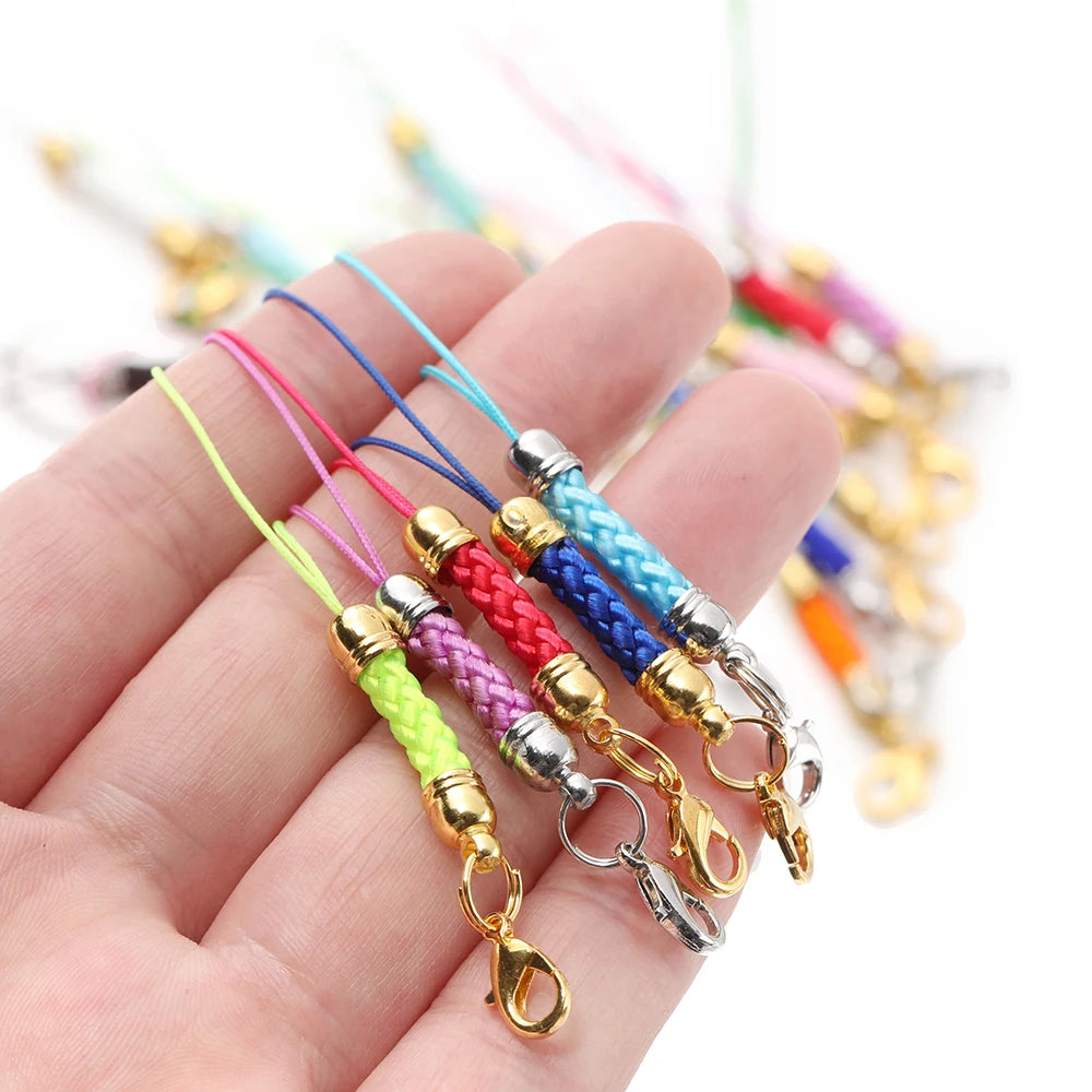 Keychain Cord Straps Lobster Clasps Jump Rings DIY Jewelry Making Craft Supplies