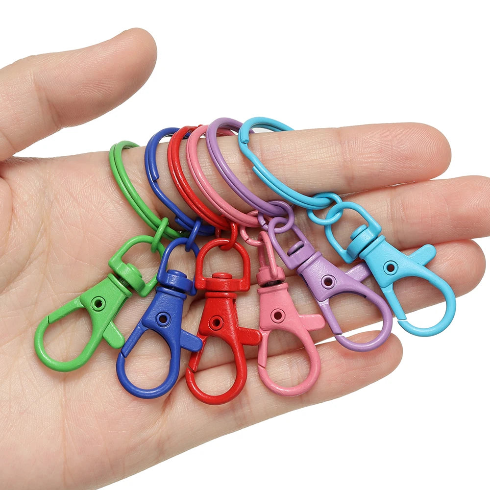 Keyrings Adjustable Buckle Colorful Lobster Clasps DIY Jewelry Making