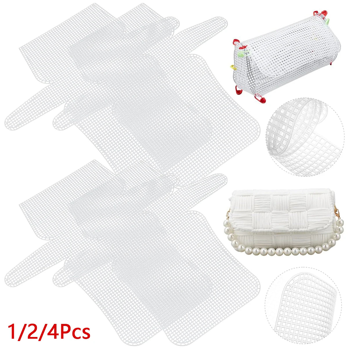 Plastic Canvas Sheets, Clear Mesh for Handmade Purses, Bags & Embroidery