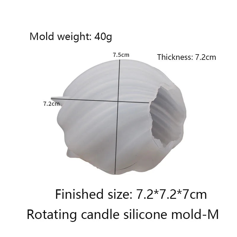 Candle Mold Silicone 3D Swirl Ball Twisted Taper Bubble Cube DIY Wax Soap
