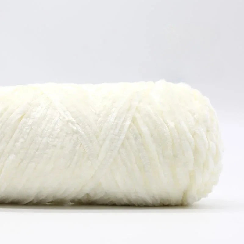 Yarn, Chenille Velvet-Style with Gold Luster for Scarves, Sweaters & Dolls
