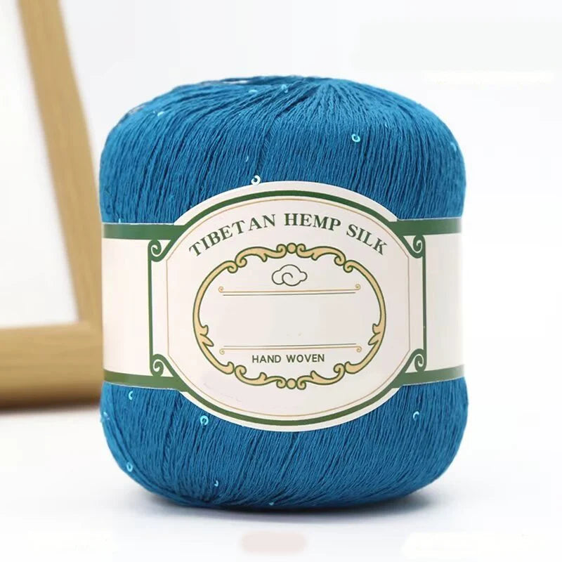 Yarn with Sequins for Crochet Shawls, Summer Hats & Openwork Knitwear
