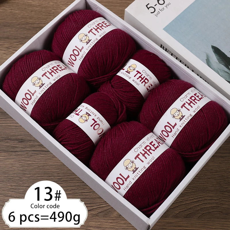 Yarn, Medium-Coarse for Knitting Sweaters, Scarves, Hats & Winter Crafts