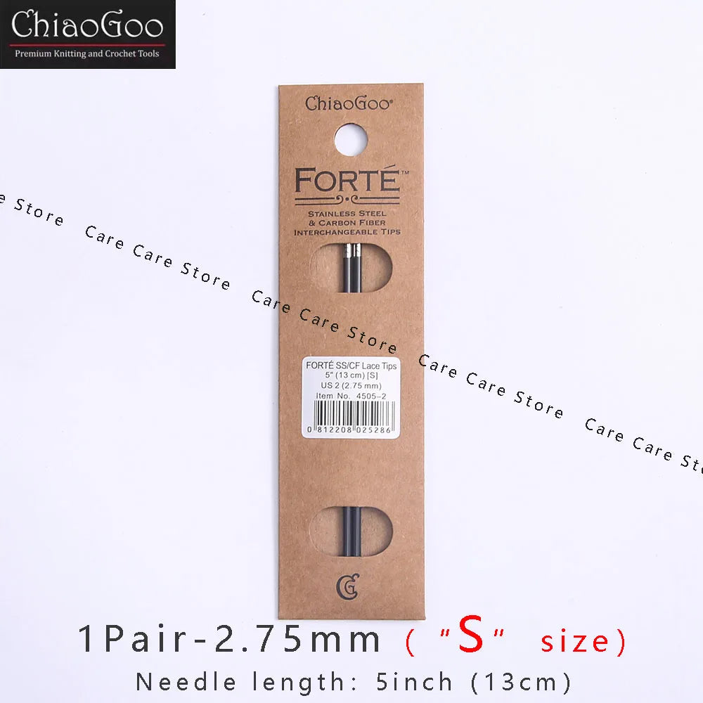 Knitting Needle Tips, ChiaoGoo FORTE for Interchangeable Needlecraft Tools