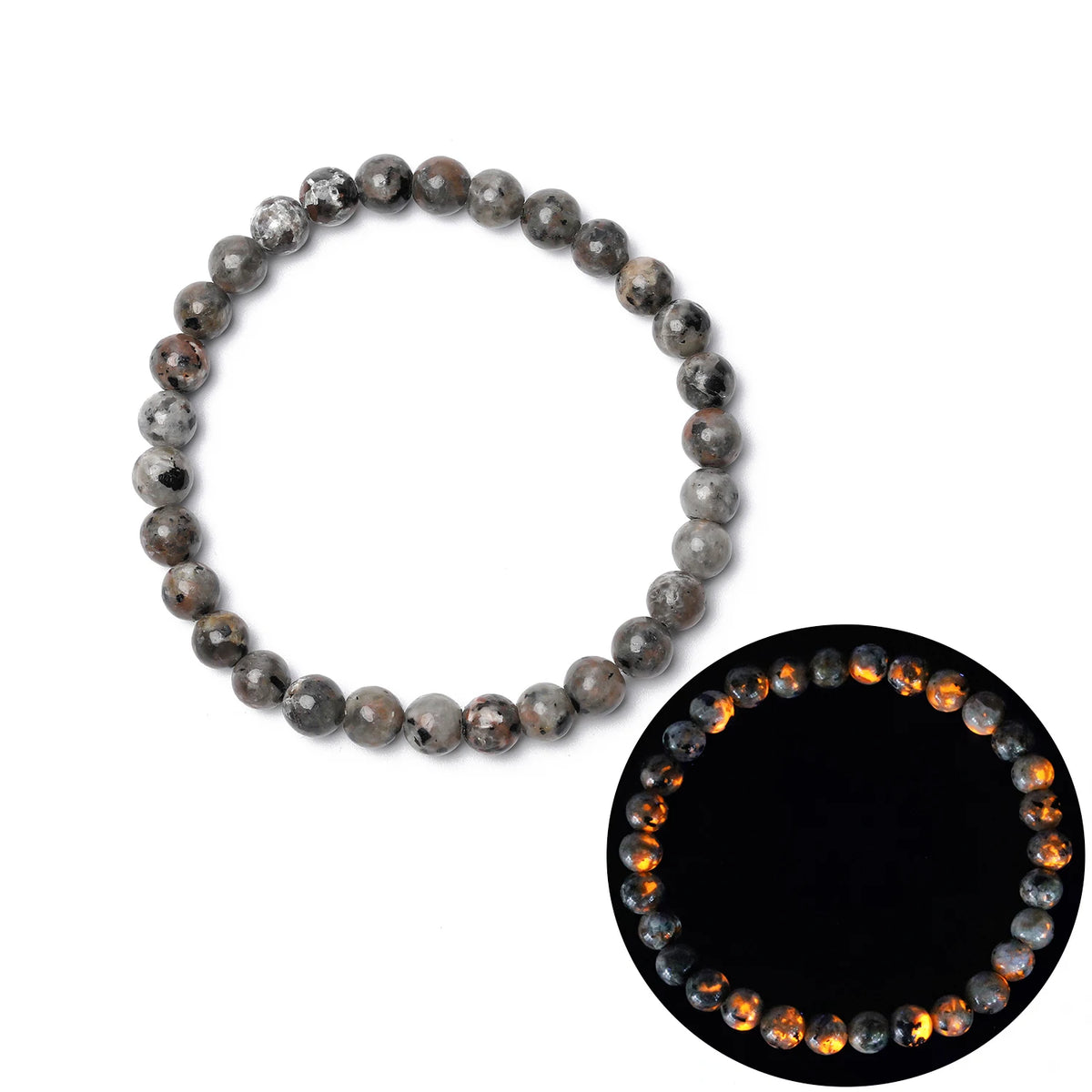 Bracelet Round Flame-Style Stone Beaded Stretch DIY Jewelry Making