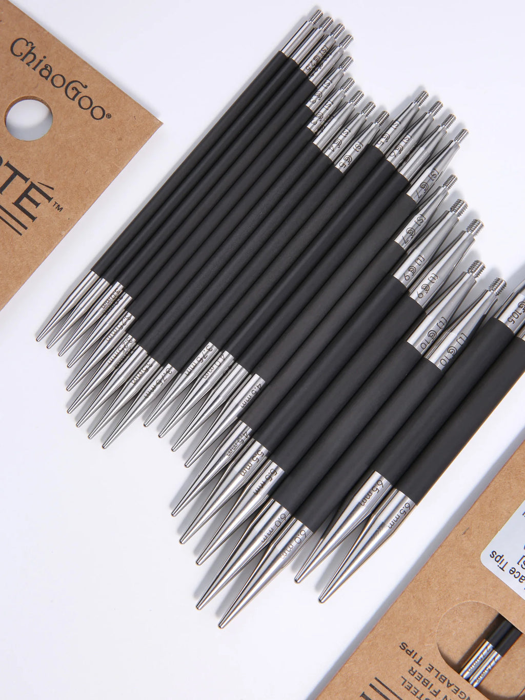 Knitting Needle Tips, ChiaoGoo FORTE Interchangeable for Handmade Knitwear