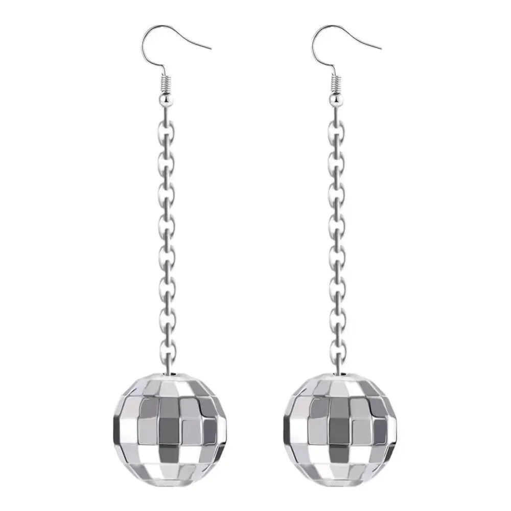 Stylish Retro Disco Ball Pendant Earrings - Exquisite, Creative, Festival Party Gift Jewelry