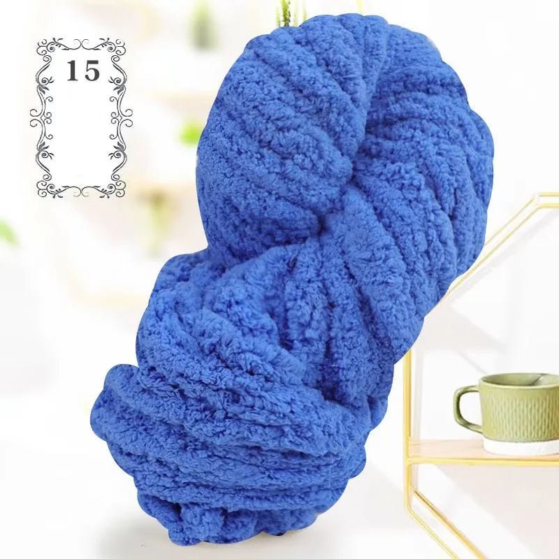 Yarn, Thick Chenille for Handmade Throws, Blankets, Rugs & Pet Bed Crafts