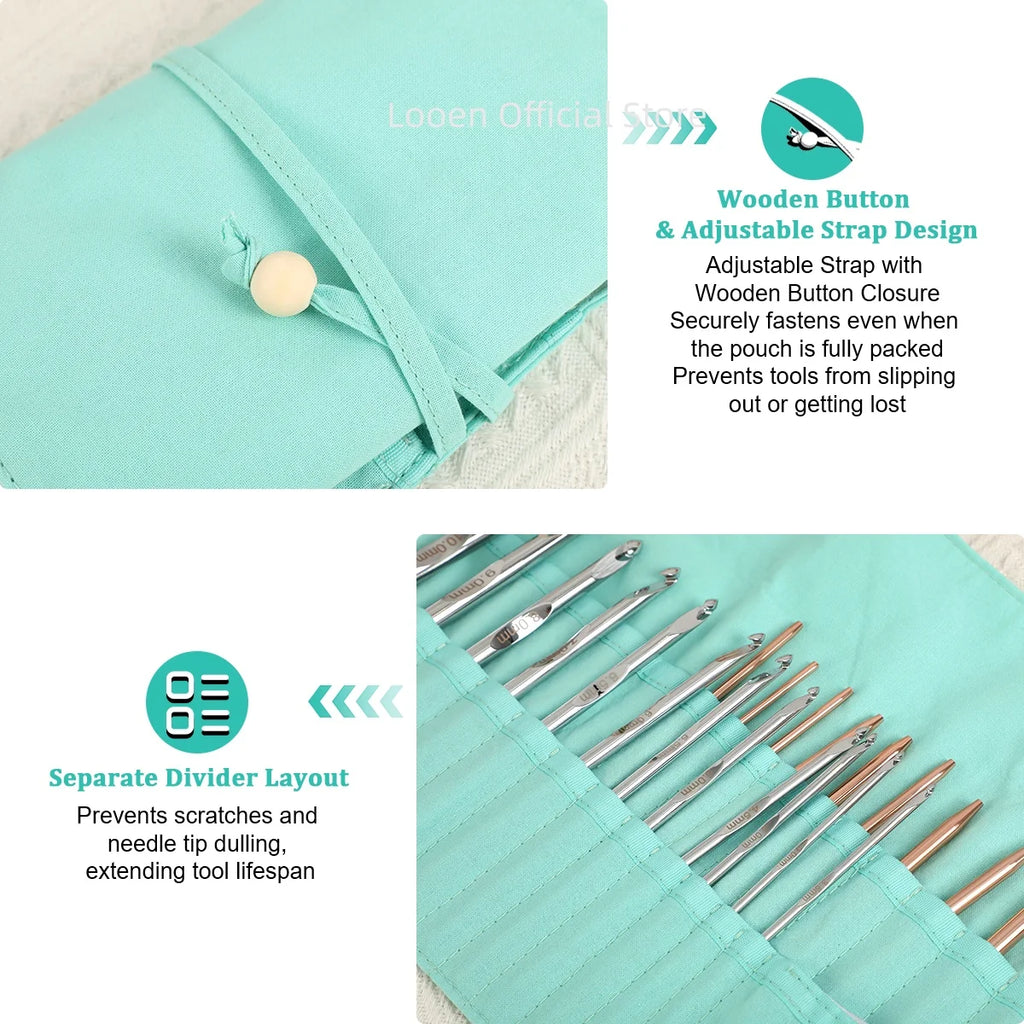 Crochet Hooks, Detachable Set with Storage Bag for Handmade Yarn Projects