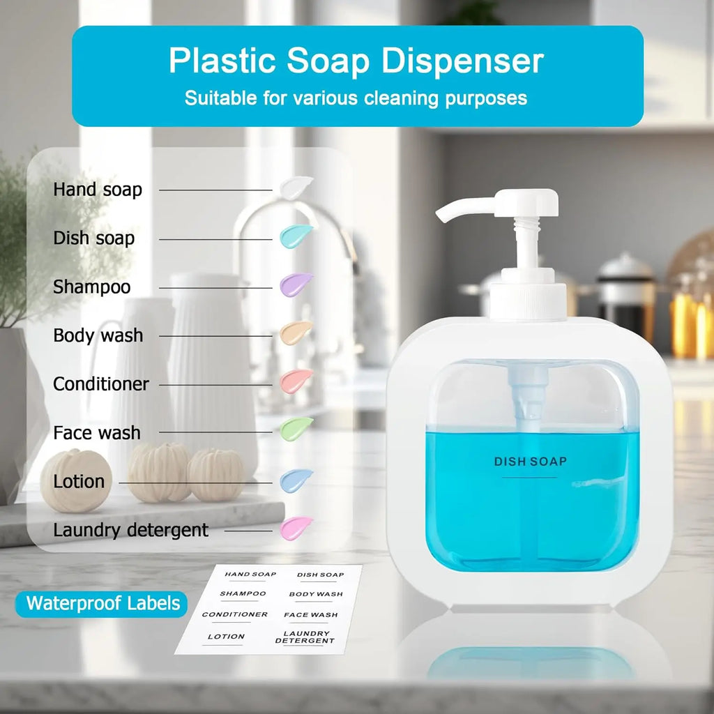Soap Dispenser Empty Refillable Bathroom Lotion Pump Bottle