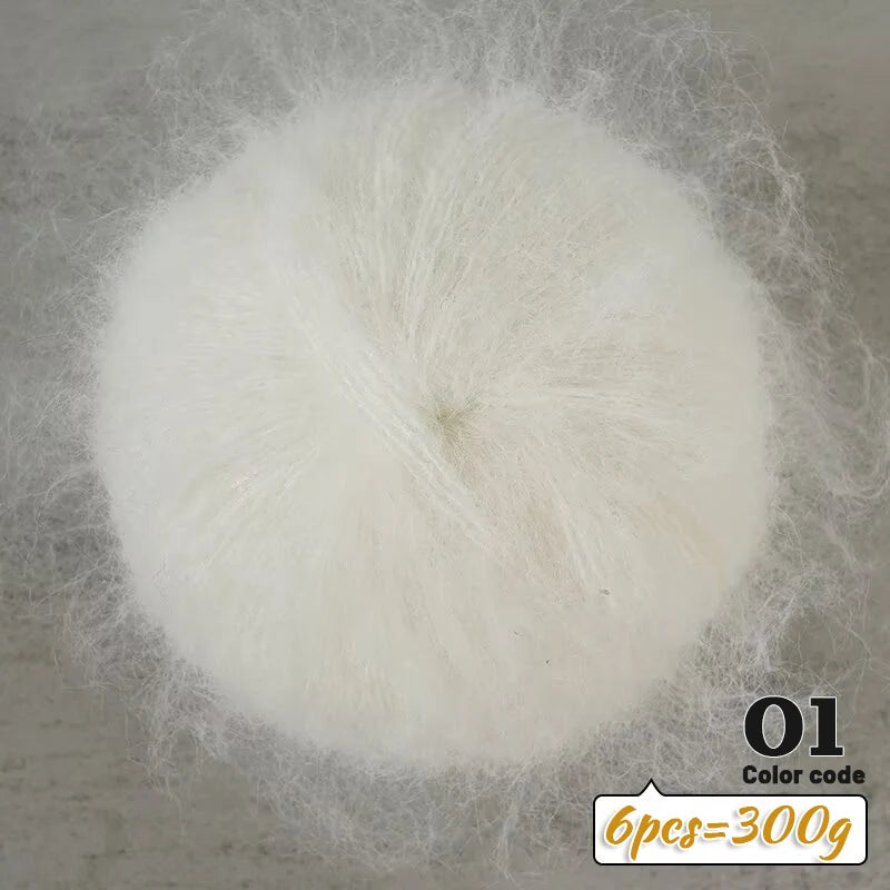Yarn, Colorful Long-Pile for Knitting Sweaters, Coats, Shawls & Accessories