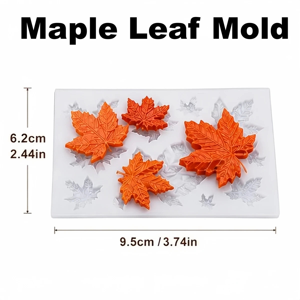 Pumpkin Candle Mold - Silicone 3D Halloween, S/M/L + Maple Leaf