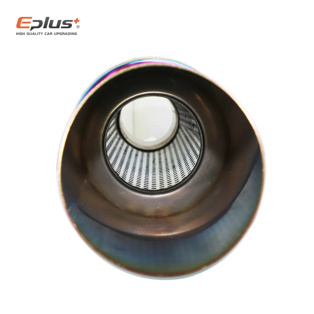 Stainless Steel Car Exhaust Drum Muffler Tail Pipe Universal 51-63mm