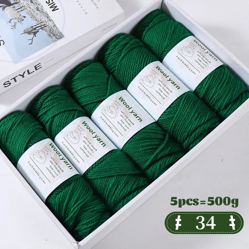 Yarn, Thick Rainbow Gradient for Coats, Scarves, Gloves & Creative Knitwear
