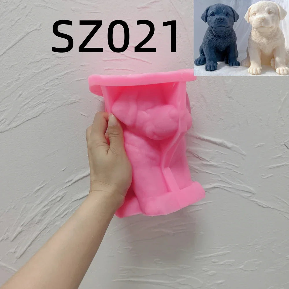 Dog Breed Candle Mold, 11 Styles — Puppy Silicone Mold, Soy Wax & Resin