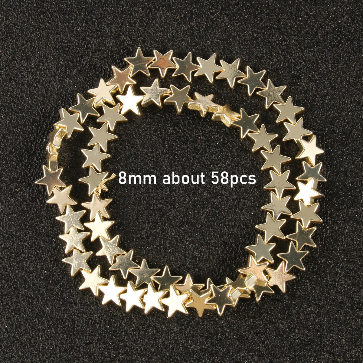 Stone Beads Gold-Tone Hematite-Style Mixed Shapes for DIY Jewelry Making