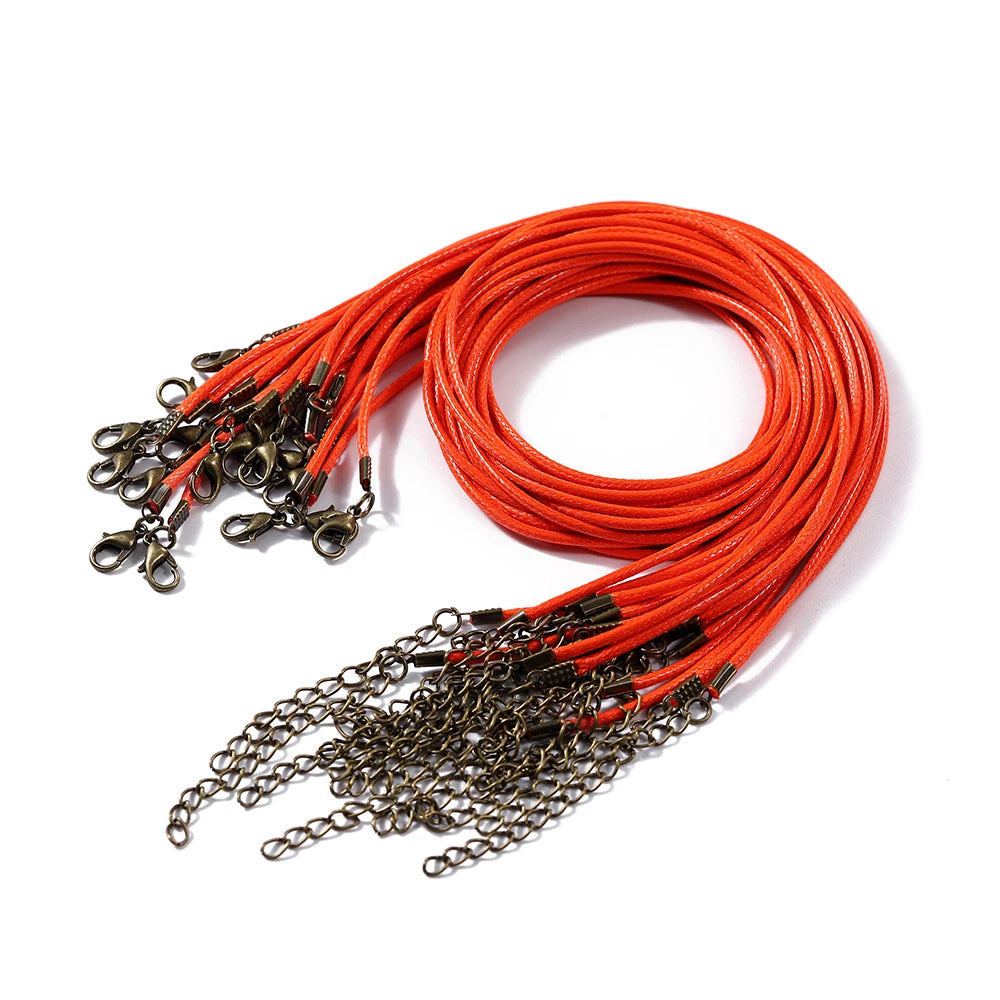 Necklace Cords Braided Leather Adjustable Clasp DIY Jewelry Making