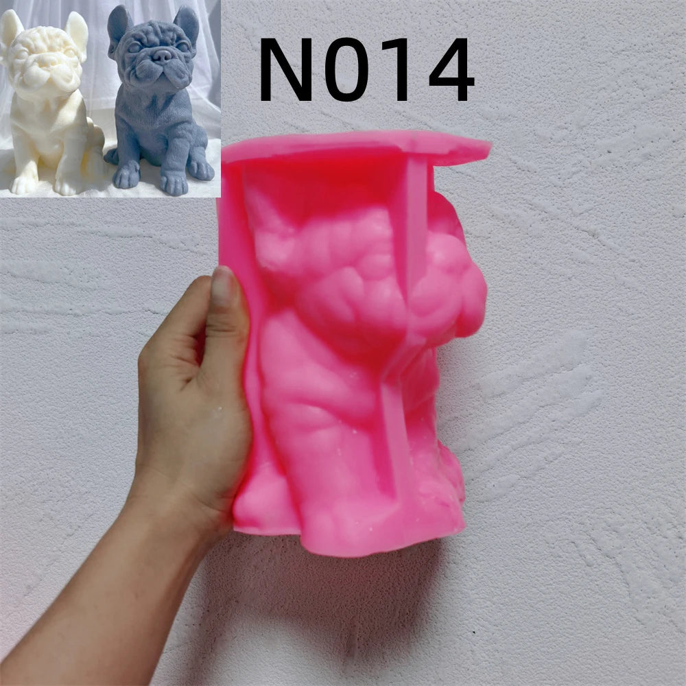 Dog Breed Candle Mold Set, Silicone — 12 Puppy Breeds, Food Grade DIY