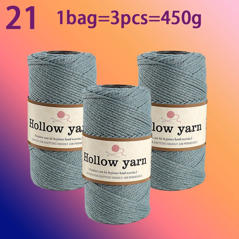 Yarn, Hollow Cord for Bags, Storage Baskets, Floor Mats & Hanging Crafts